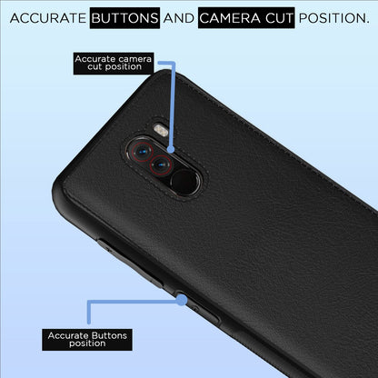 Poco F1 Leather phone cover in black by Pikkme – photo 6