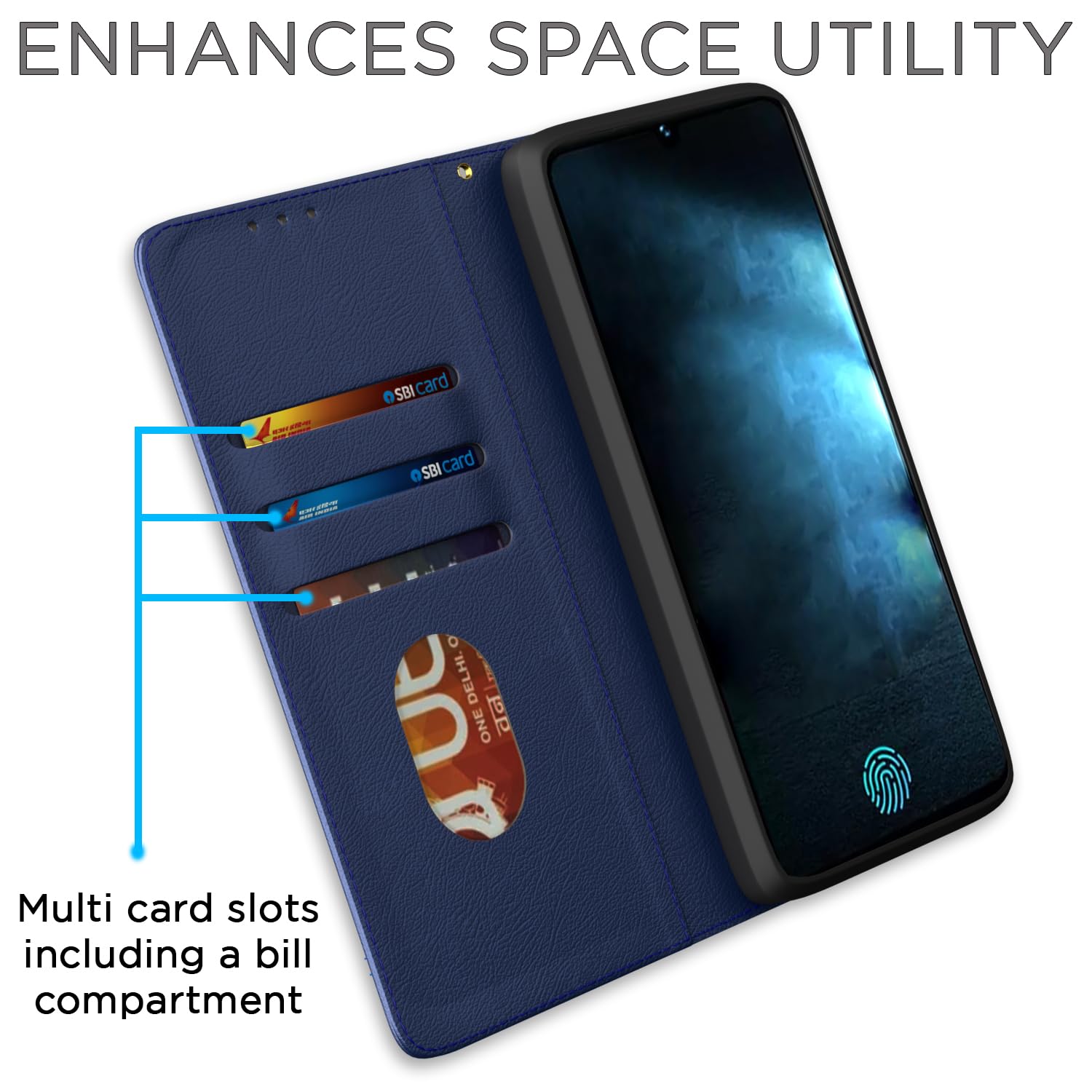 Pikkme iQOO Z7/Z7s 5G Magnetic blue flip case – photo 3