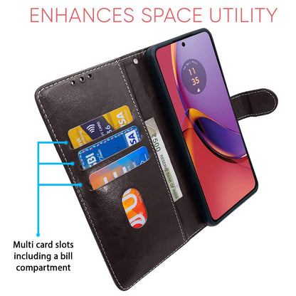Pikkme coffee & brown mobile flip cover for Moto G84 5G – photo 3