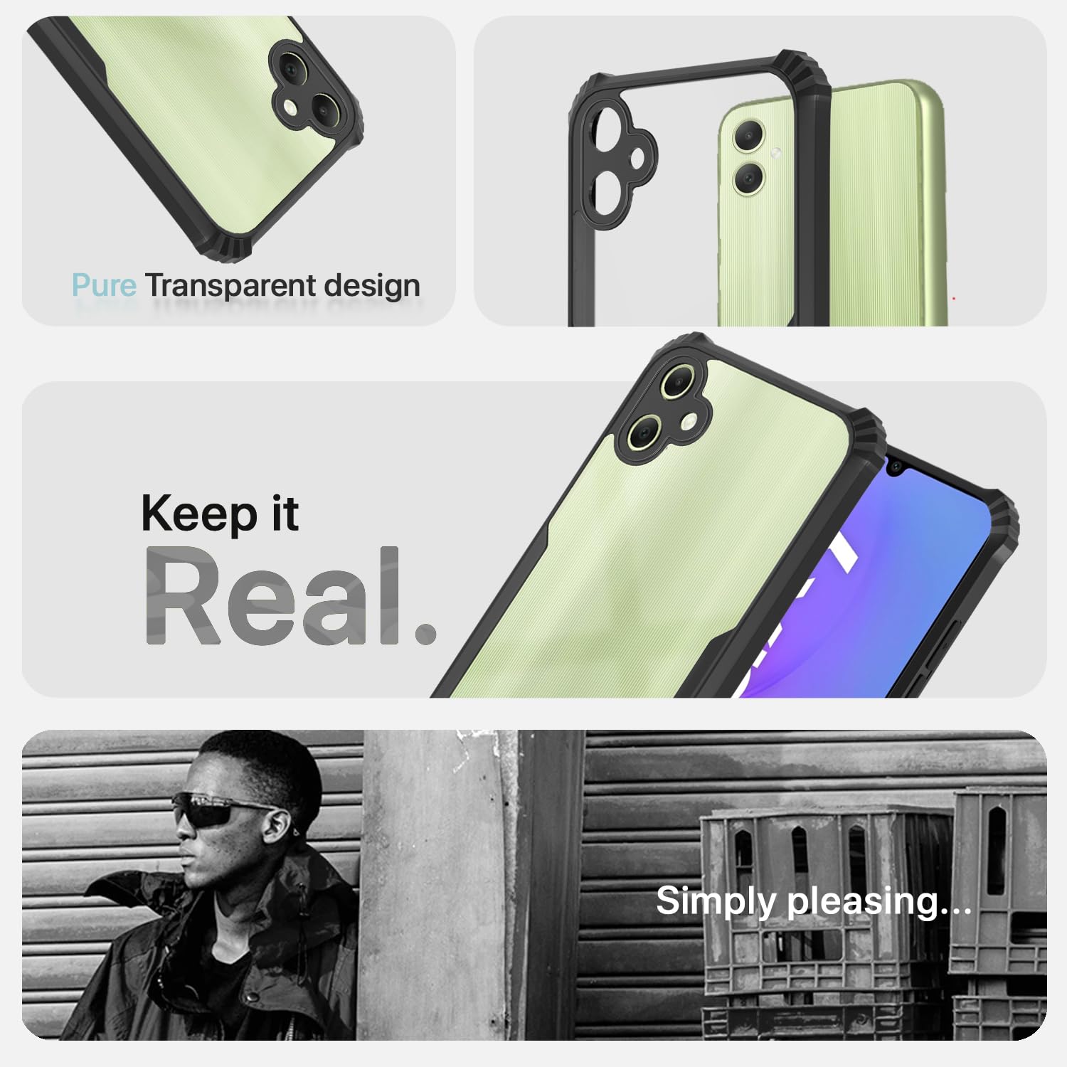 Samsung A05/M05/F05 phone cover in black by Pikkme – photo 4