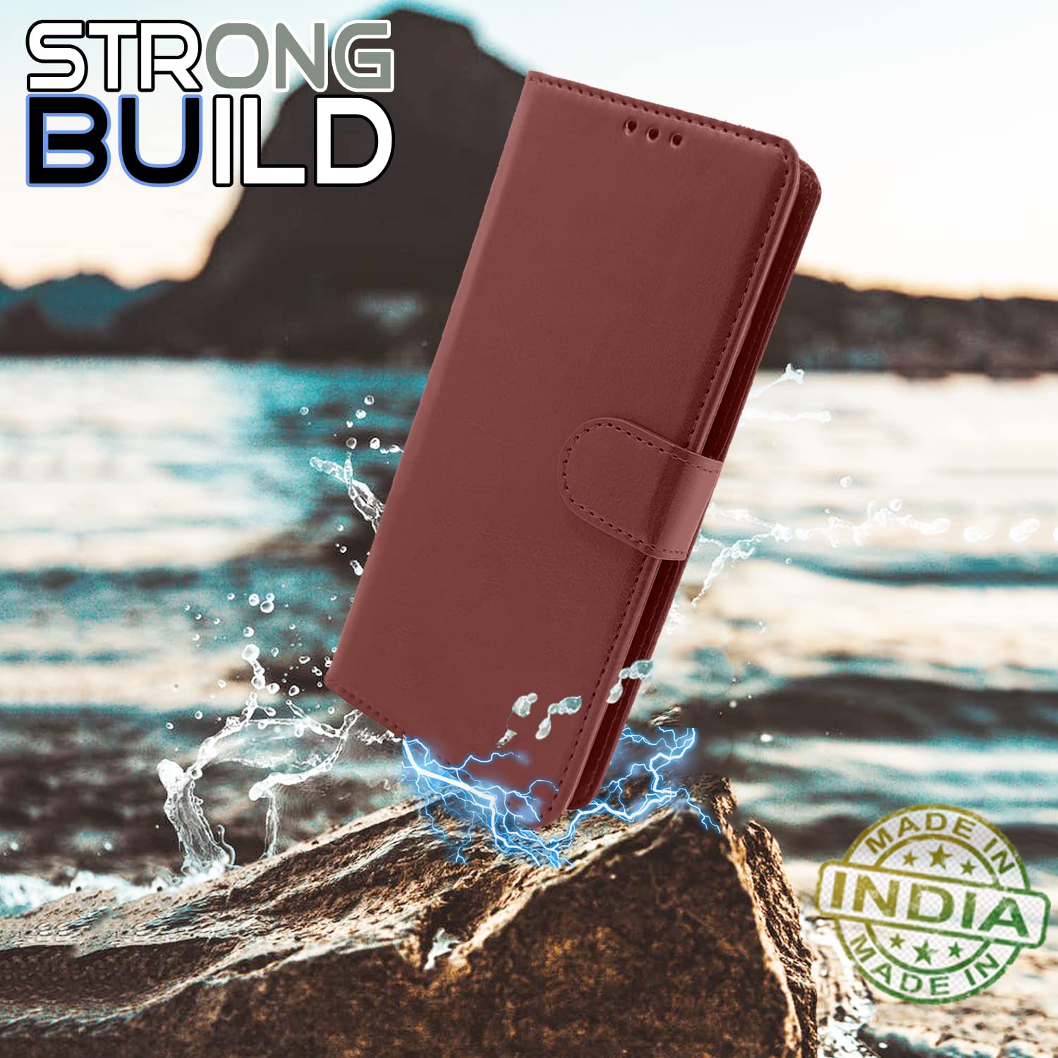 Pikkme Redmi 7A Vintage Flip Cover (Brown)