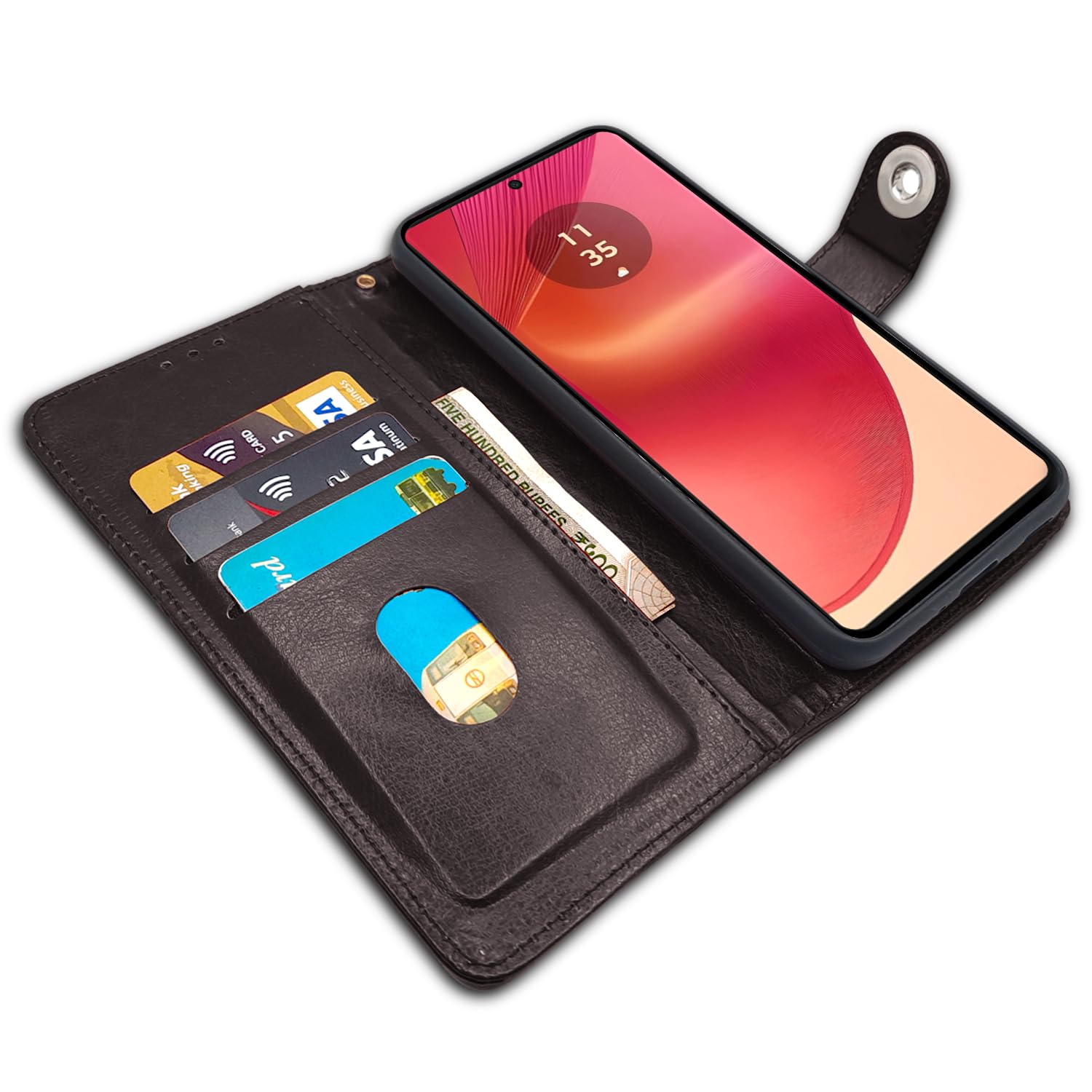 Coffee flip cover for Moto Edge 50 Fusion/G96 5G – Pikkme – photo 3