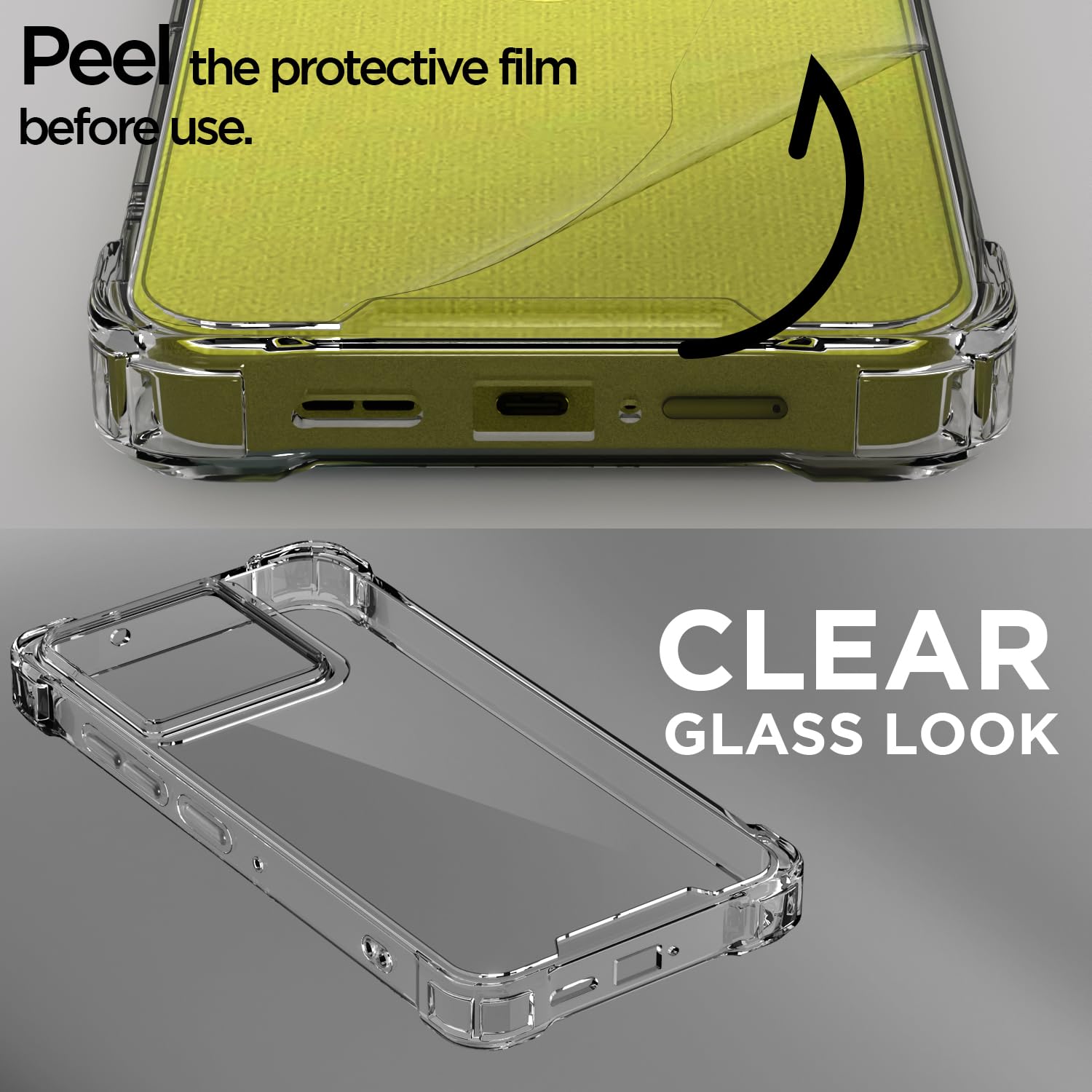 Moto G86 Power 5G Clear mobile back cover in transparent by Pikkme – photo 3
