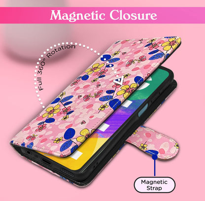 Pikkme Samsung F14 5G pink flower flip cover – photo 3