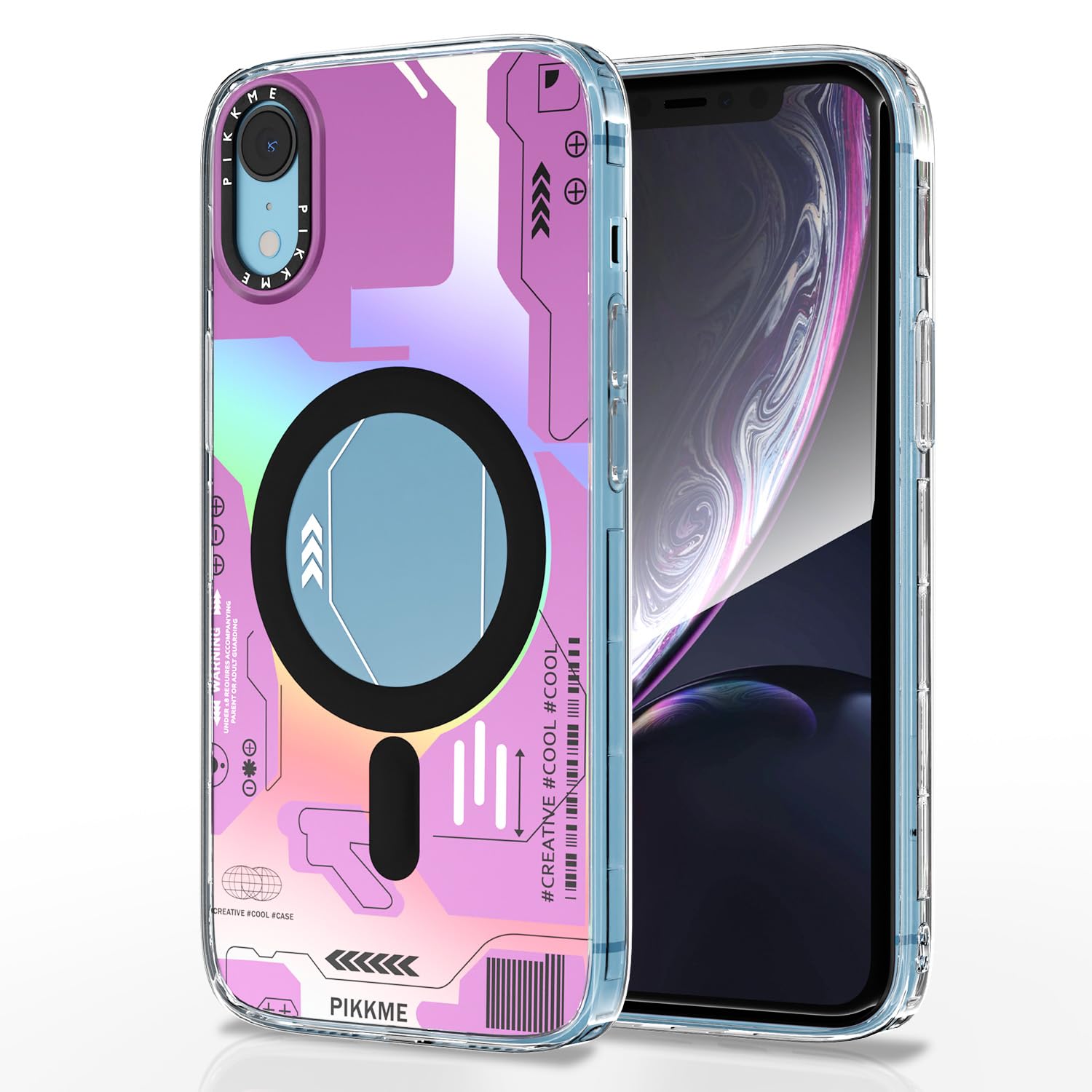Pikkme iPhone XR Printmagsafe Back Cover (Pink)