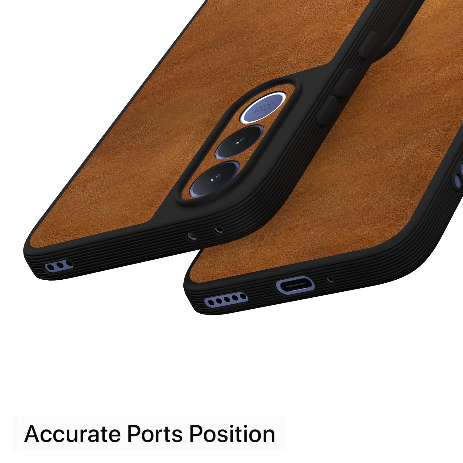 Pikkme Vivo V70 FE 5G Leather brown mobile back cover – photo 4