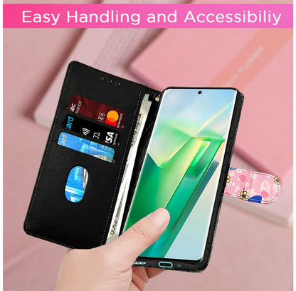 Pikkme pink flower Wallet flip case for Vivo T2 Pro 5G – photo 4