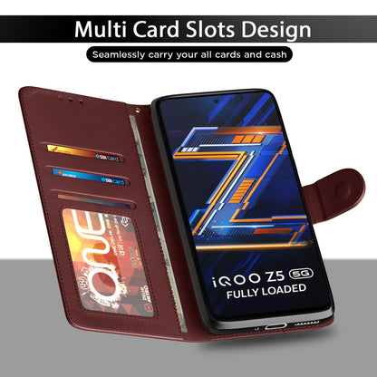 Pikkme iQOO Z5 5G brown wallet flip cover – photo 5