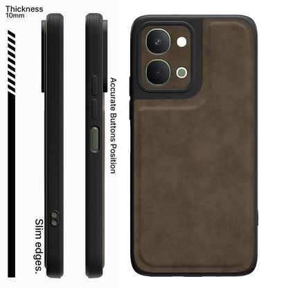 Pikkme coffee Leather mobile cover for Vivo T5x/Y51 Pro/iQOO Z11x 5G – photo 3