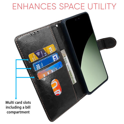 Black & brown wallet flip cover for Xiaomi Civi 4 Pro/14 Civi 5G – Pikkme – photo 4