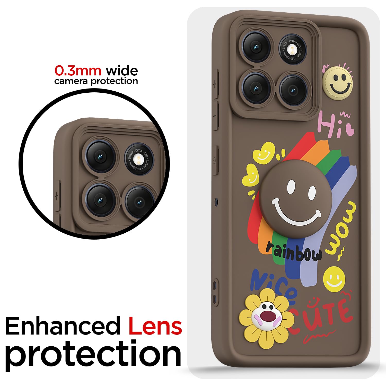 Pikkme Moto G86 Power 5G brown mobile back cover – photo 5