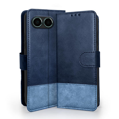 Pikkme OnePlus Nord 4 5G Magnetic navy & light blue wallet flip cover