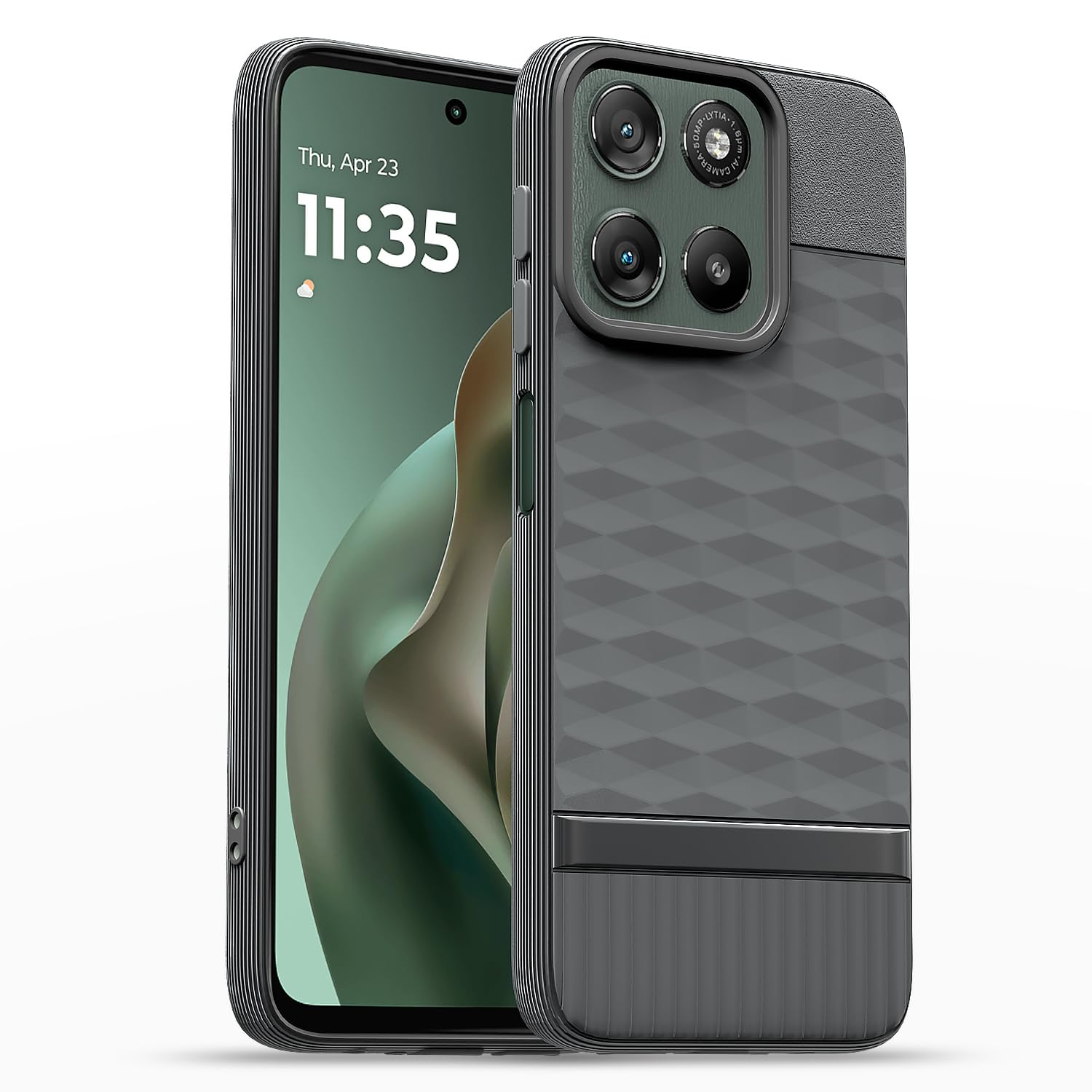 Pikkme grey back cover for Moto G67 Power/G57 Power 5G