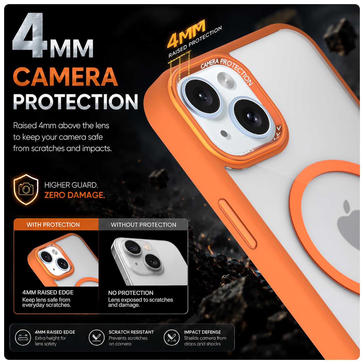 Pikkme iPhone 14 orange mag-safe mobile cover – photo 4
