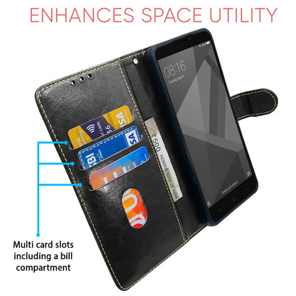 Redmi 4 mobile flip cover in black & brown by Pikkme – photo 3