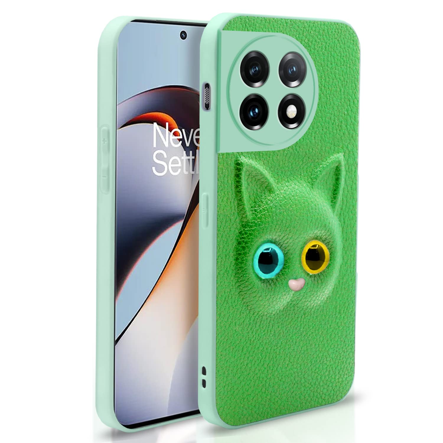 OnePlus 11R 5G back cover in green by Pikkme