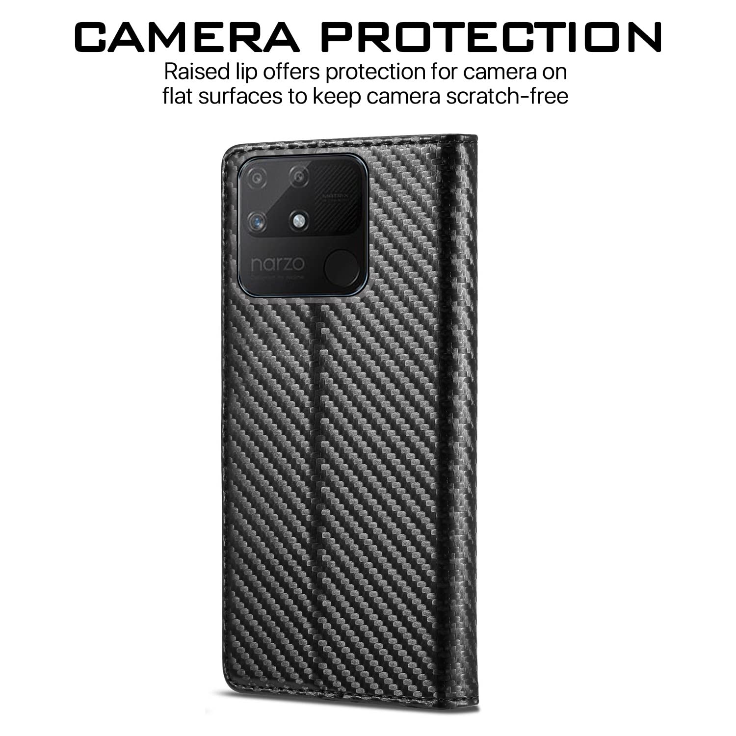 Pikkme black Wallet flip case for Realme Narzo 50A – photo 4