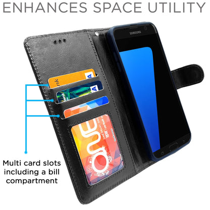 Pikkme Samsung S7 Edge Wallet black flip case – photo 3