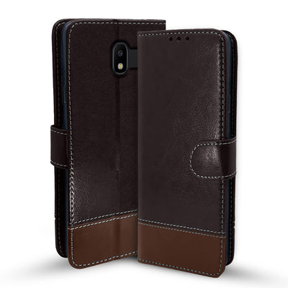 Samsung J2 Core mobile flip cover in coffee & brown by Pikkme
