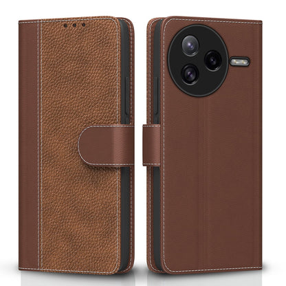  Poco F7 Pro 5G Contrast Flip Cover  - Tan