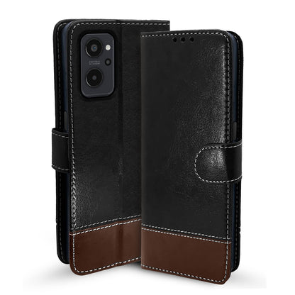Pikkme black & brown Magnetic flip cover for Realme 9i/Oppo K10 4G
