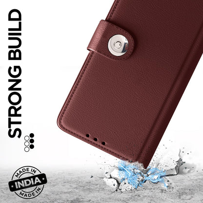Brown wallet flip cover for Infinix Smart 9 – Pikkme – photo 7