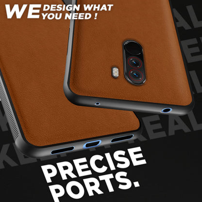 Poco F1 Leather mobile back cover in camel by Pikkme – photo 4