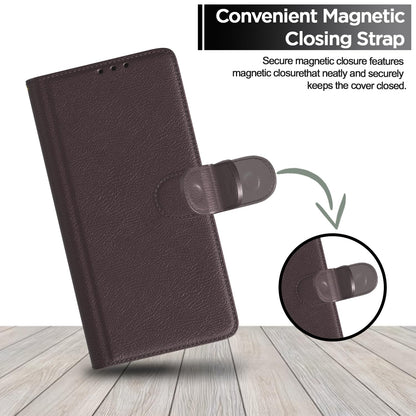Pikkme Redmi A3 (2024) / Redmi A3x / Poco C61 Vintage Flip Cover (Coffee)