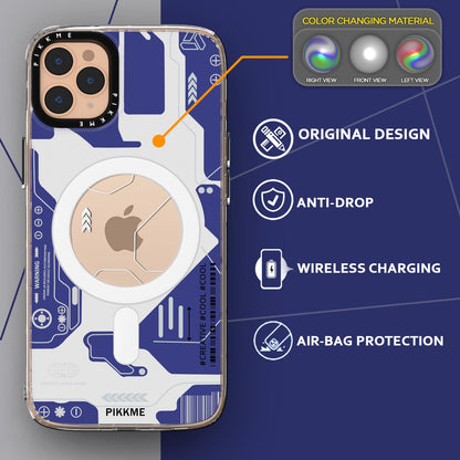 Pikkme iPhone 11 Pro Max Printmagsafe Back Cover (Blue)