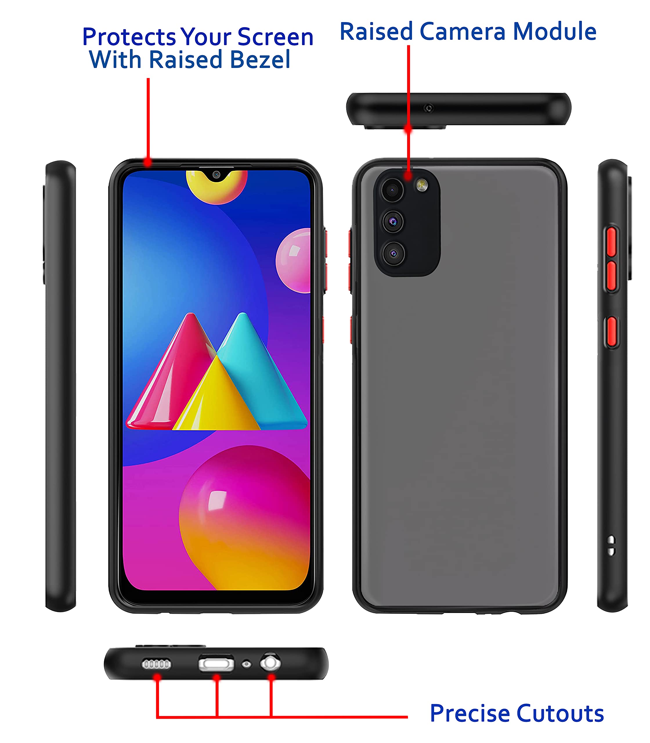 Pikkme Samsung M02s Hybrid black back cover – photo 3