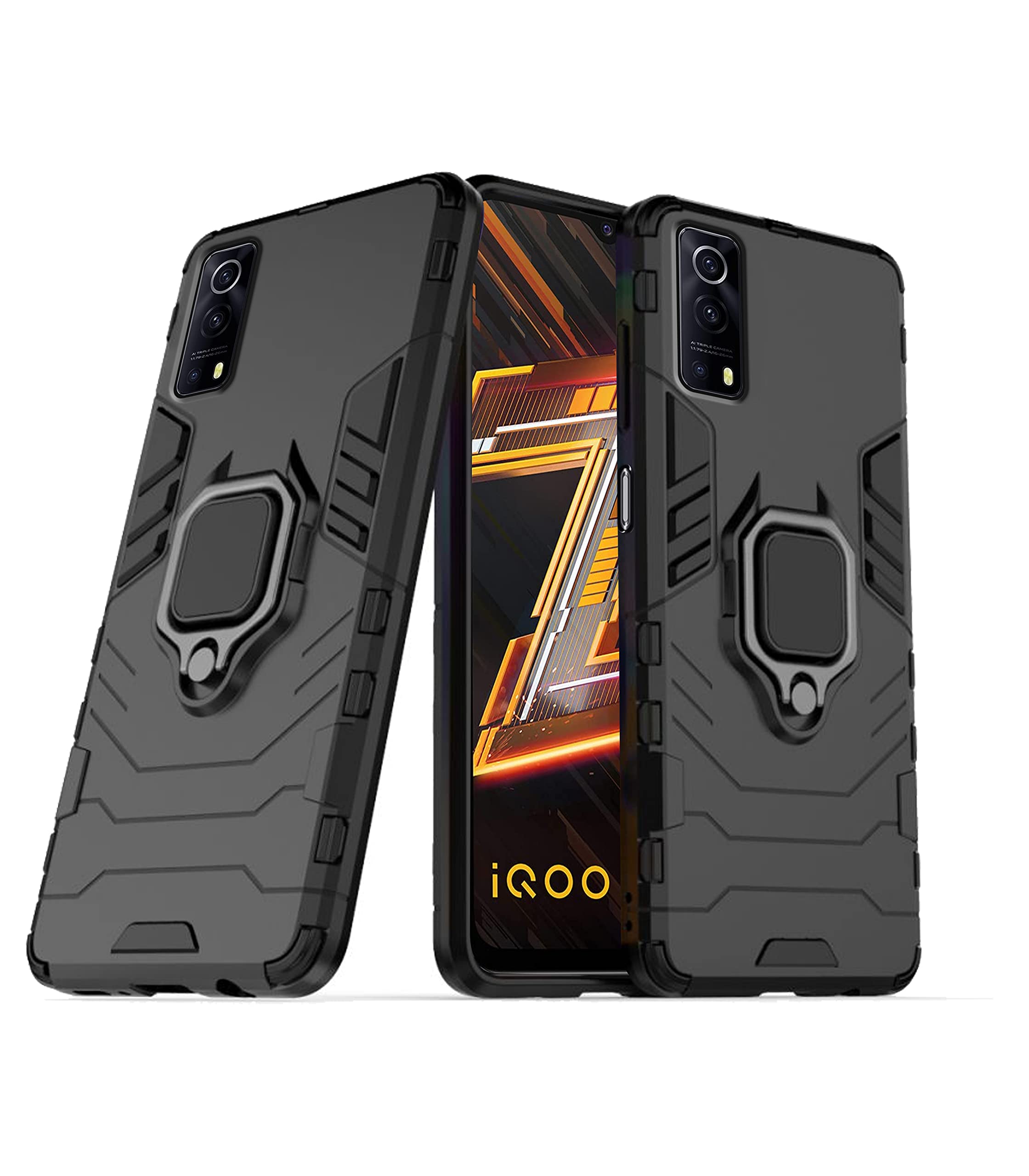 Pikkme black back cover for iQOO Z3 5G