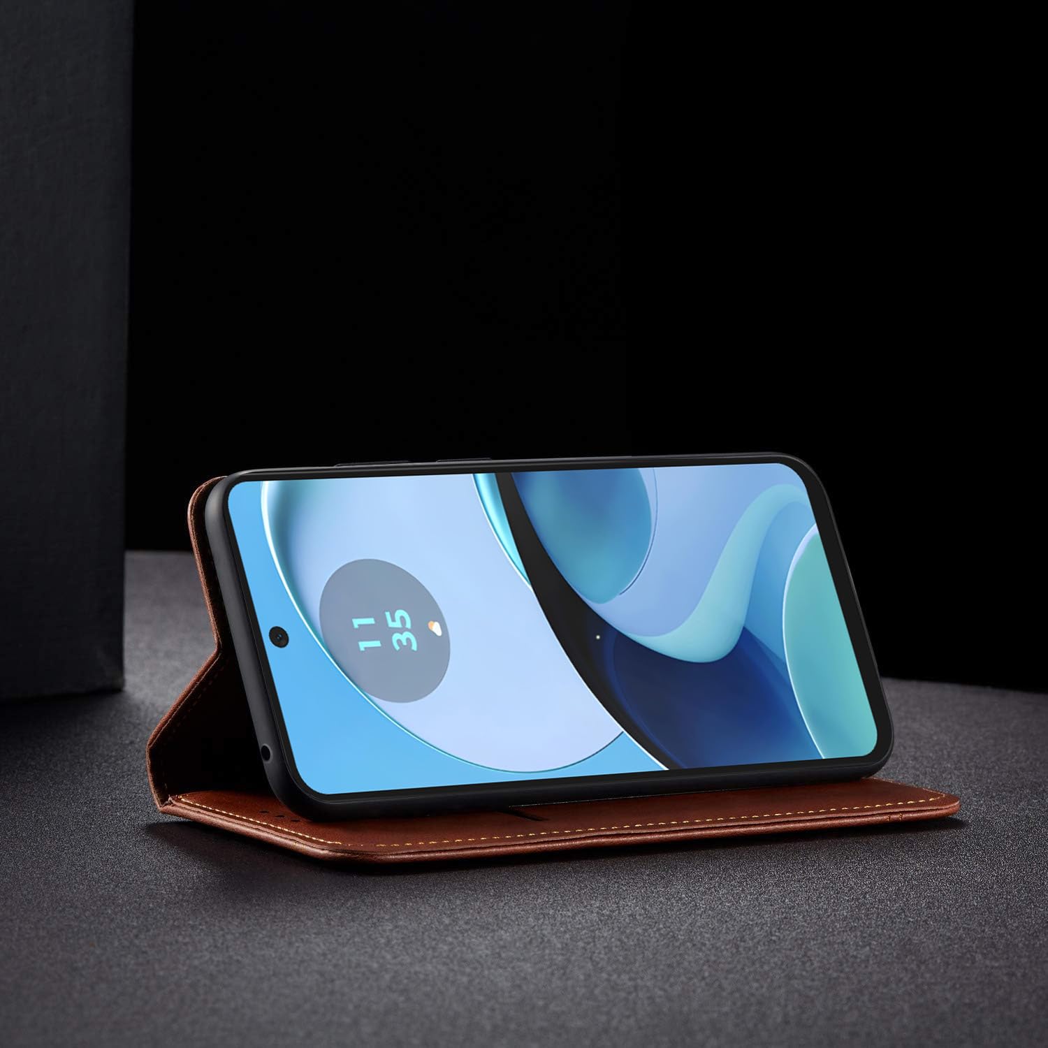 Brown Magnetic flip case for Moto G14 4G – Pikkme – photo 5