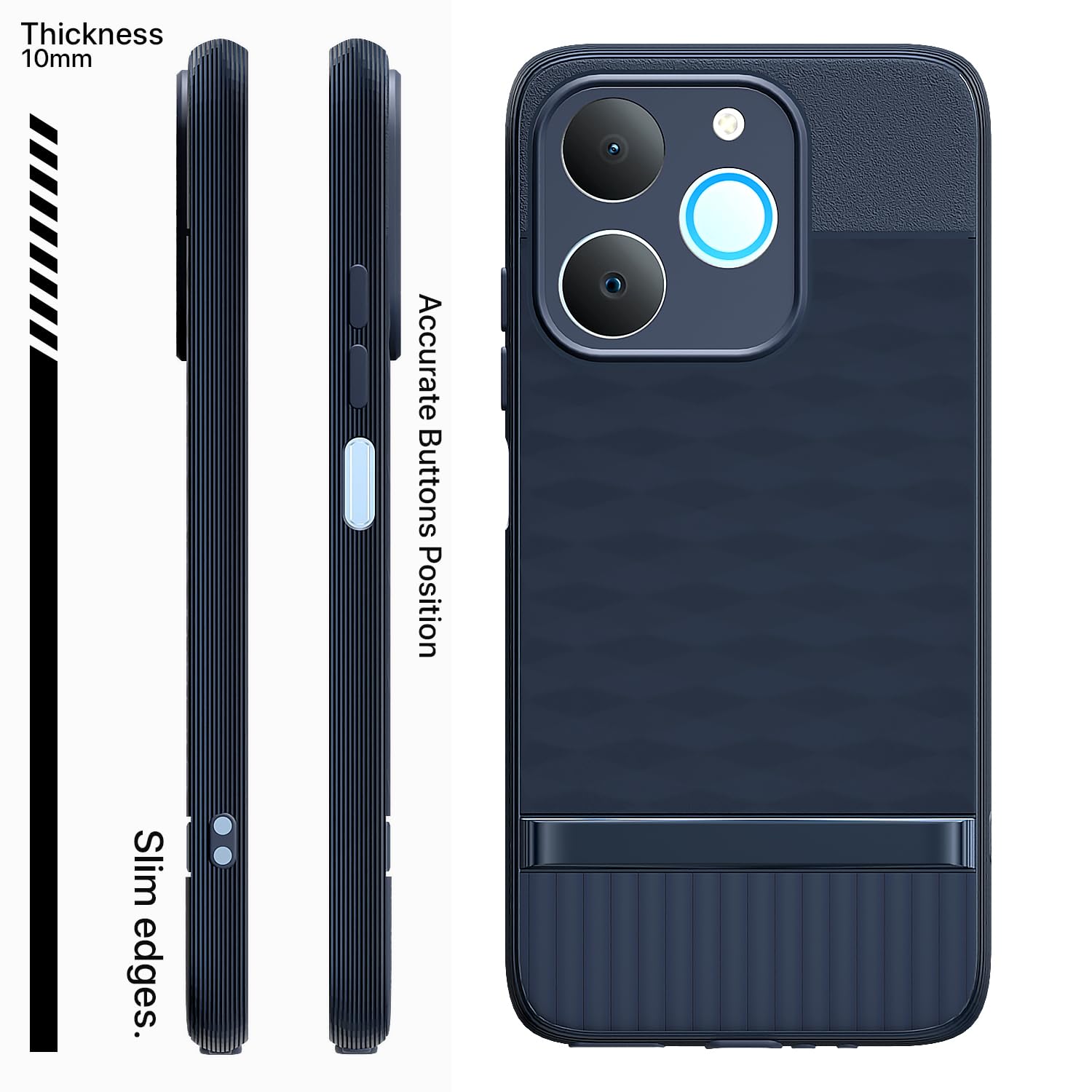 Pikkme Realme P4 Lite 4G Silicone blue back cover – photo 3