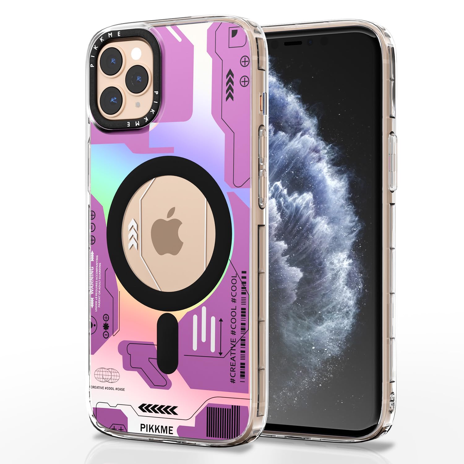 Pikkme iPhone 11 Pro Max Printmagsafe Back Cover (Pink)