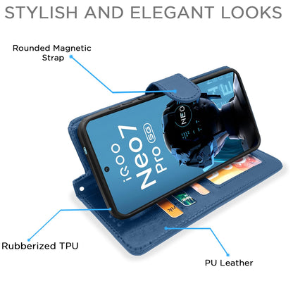 iQOO Neo 7 Pro 5G flip cover in blue by Pikkme – photo 3