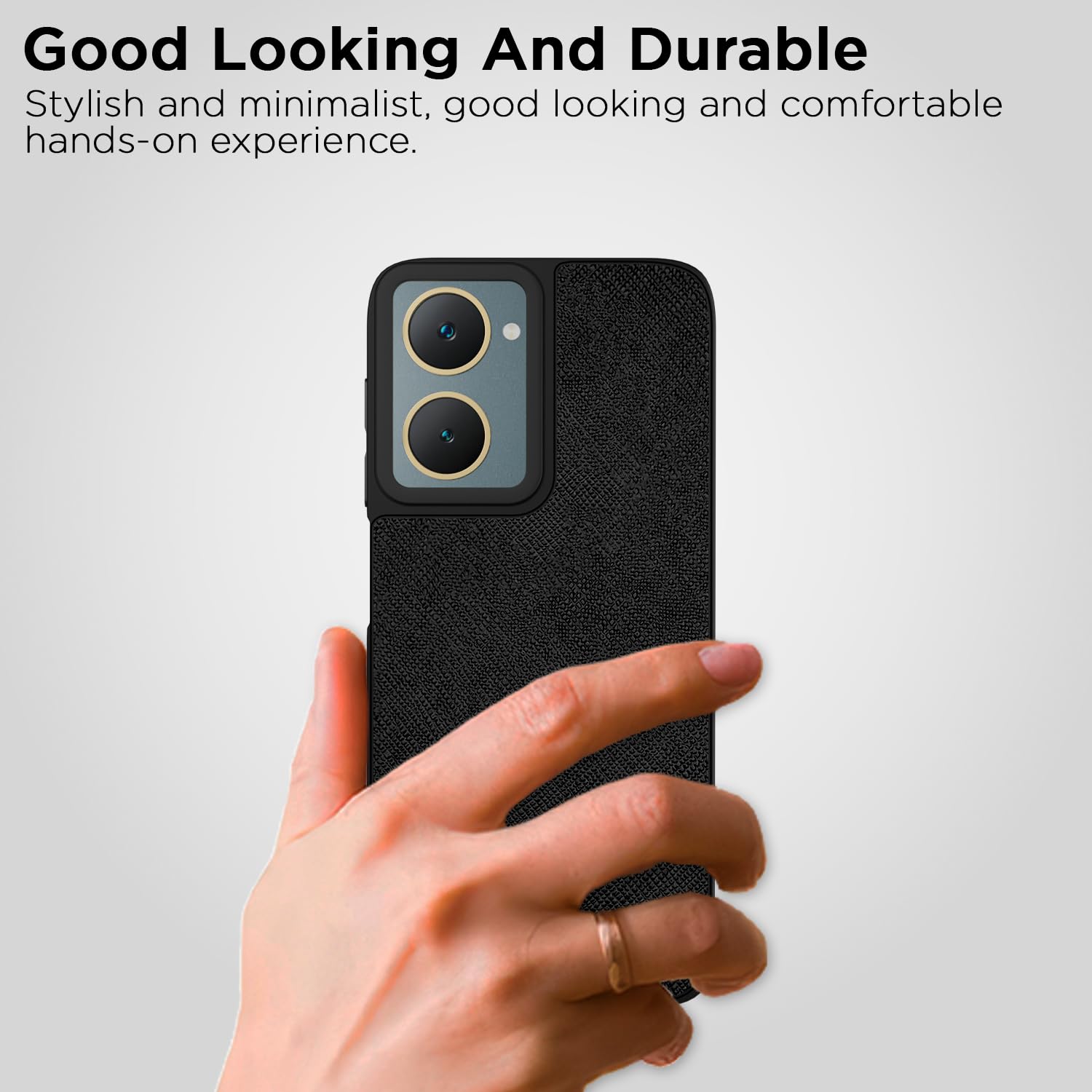 Pikkme iQOO Z9 Lite 5G/Vivo T3 Lite 5G/Vivo Y18/Y18e/Y03 Leatherback black mobile back cover – photo 7
