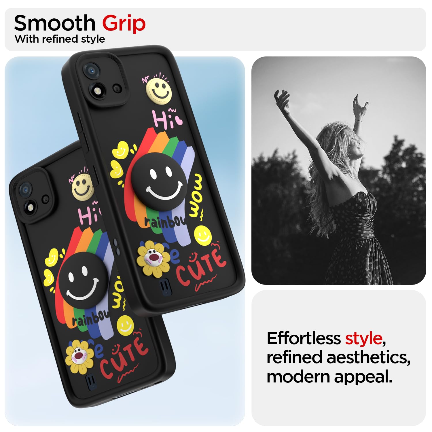 Pikkme black Soft Silicone phone cover for Realme C20 – photo 2