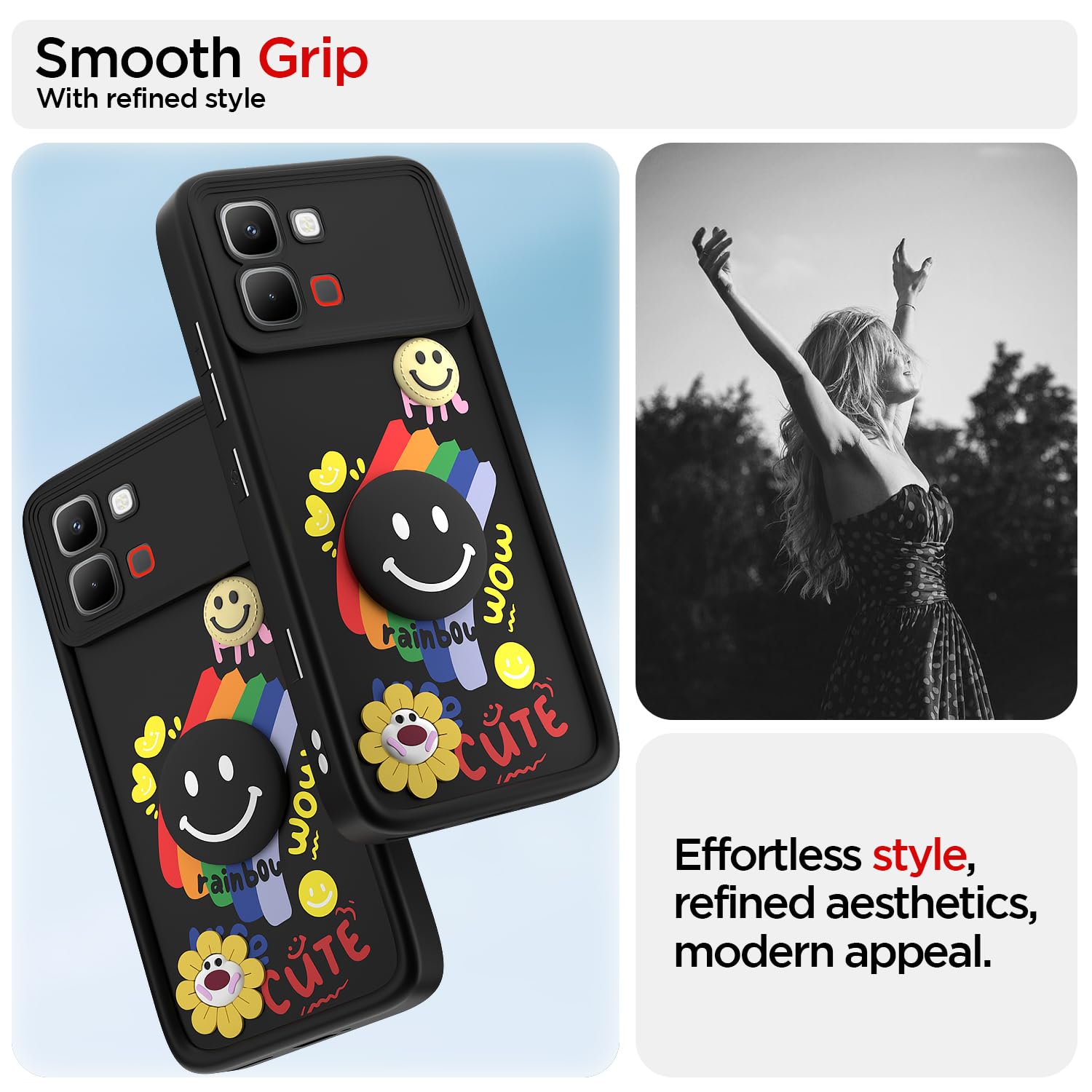Black back cover for Infinix Note Edge 5G – Pikkme – photo 2