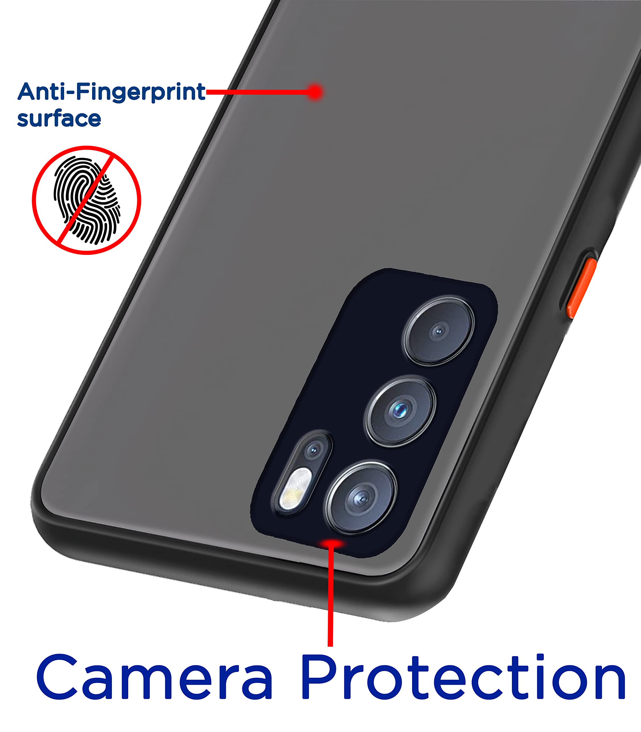 Pikkme Oppo Reno 6 Pro 5G Hybrid black mobile cover – photo 2