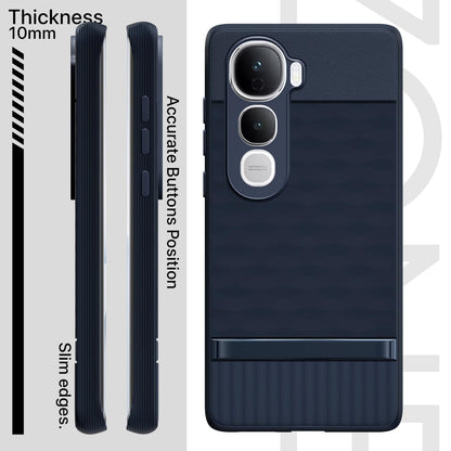 Pikkme Vivo Y400 Pro 5G Shockproof Soft Flexible Gencase Back Cover (Blue)