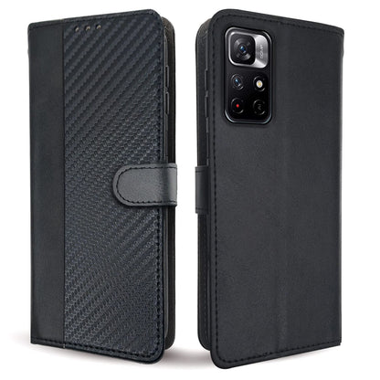 Redmi Note 11T/Poco M4 Pro 5G Wallet flip case in black by Pikkme
