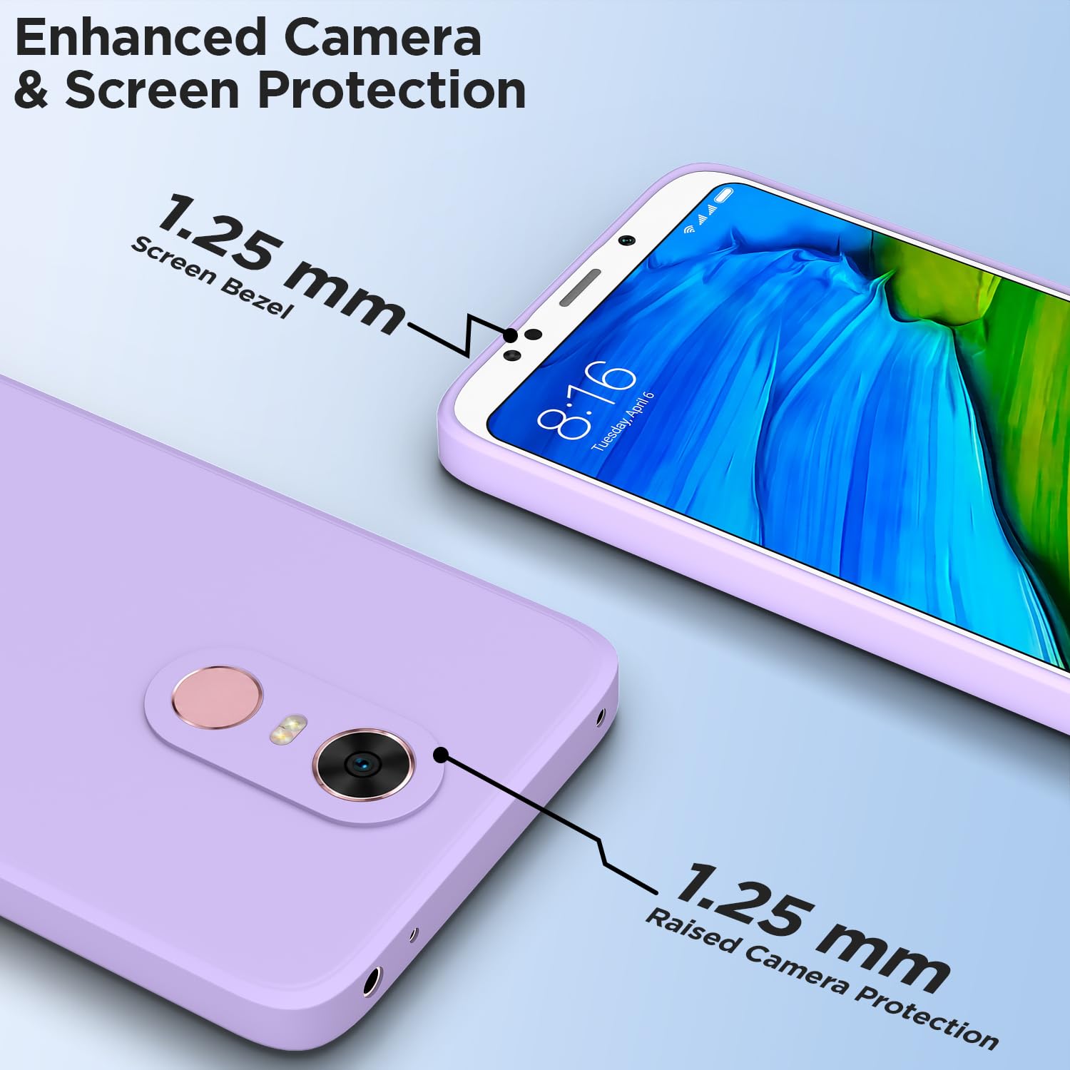 Purple Matte back cover for Redmi Note 5 – Pikkme – photo 2