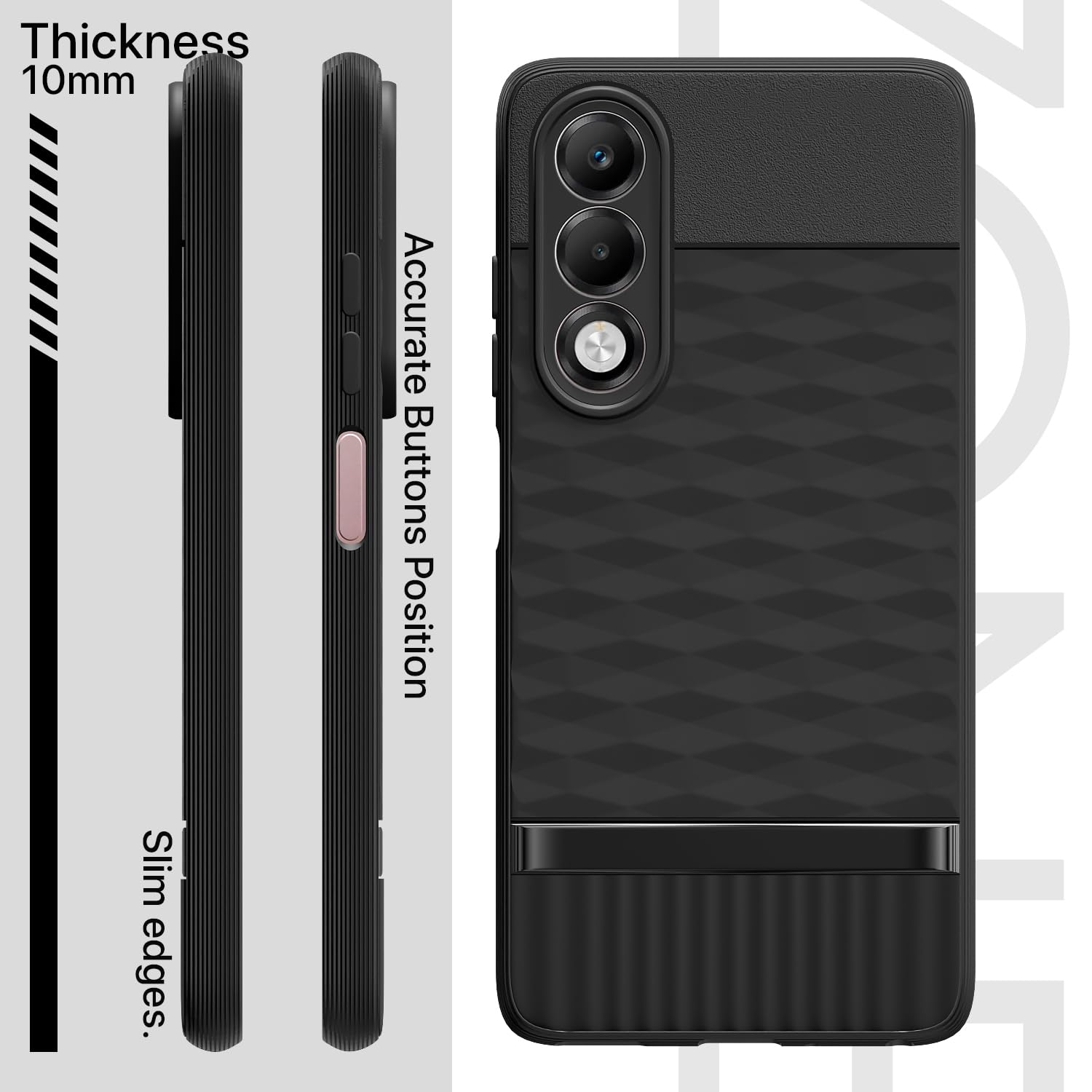Pikkme Oppo K13x 5G Shockproof Soft Flexible Gencase Back cover (Black)