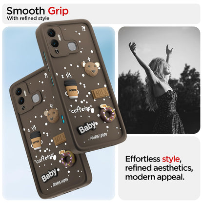 Infinix Hot 12 Play/3D mobile back cover in brown by Pikkme – photo 2