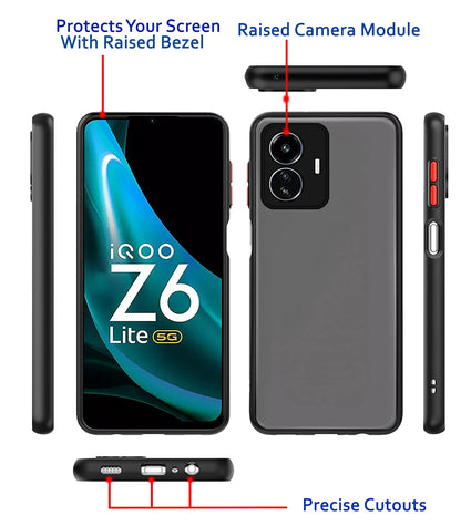iQOO Z6 Lite 5G Hybrid mobile back cover in black by Pikkme – photo 3