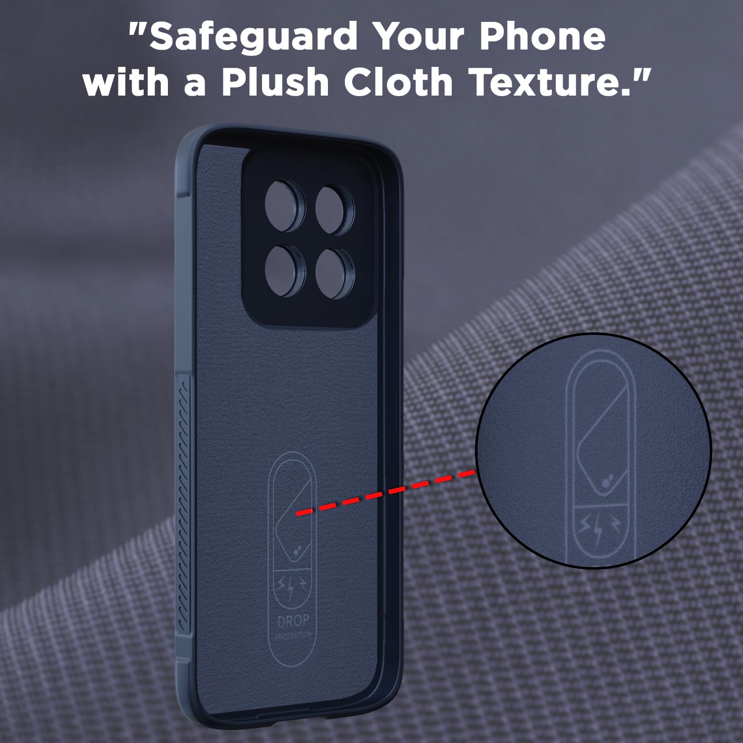 Pikkme Xiaomi 14 Pro 5G ZigZag Back Cover (Blue)