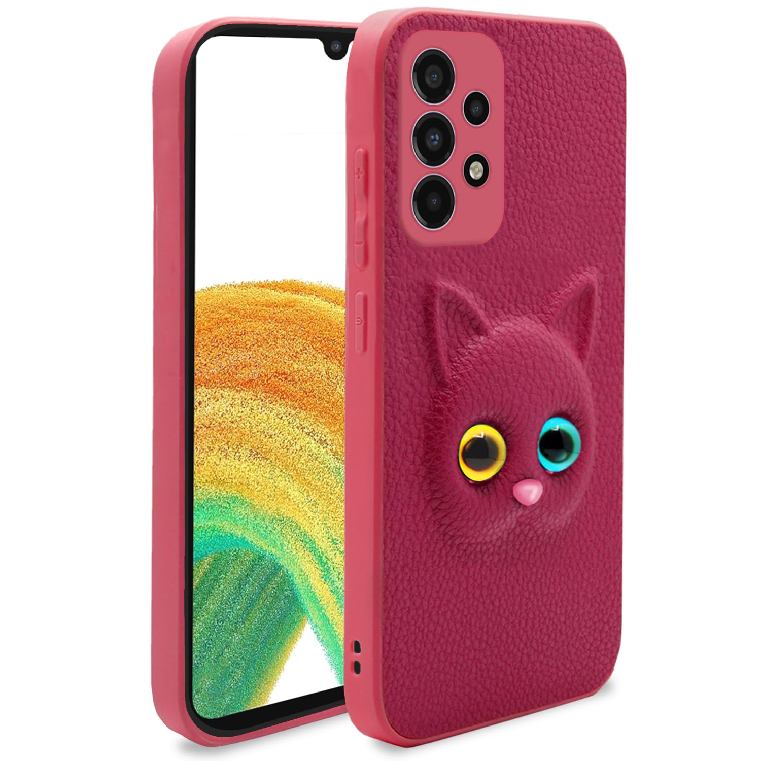 Pink Samsung Galaxy A33 5G Kitty Back Cover – Stylish and Protective Back Cover