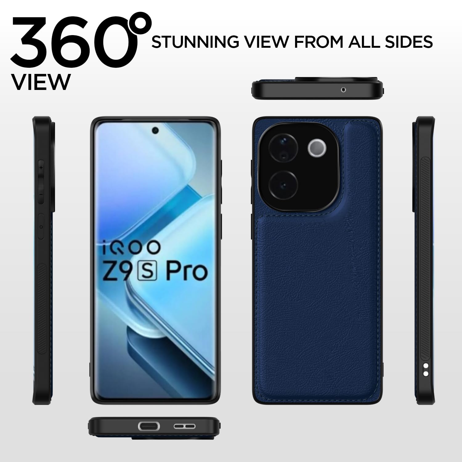 Pikkme iQOO Z9s Pro/Vivo T3 Pro 5G Leather blue phone cover – photo 2