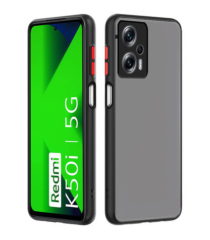 Redmi K50i 5G phone cover in tpu, black by Pikkme