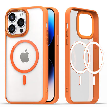 Pikkme orange mag-safe MagSafe mobile back cover for iPhone 14 Pro Max